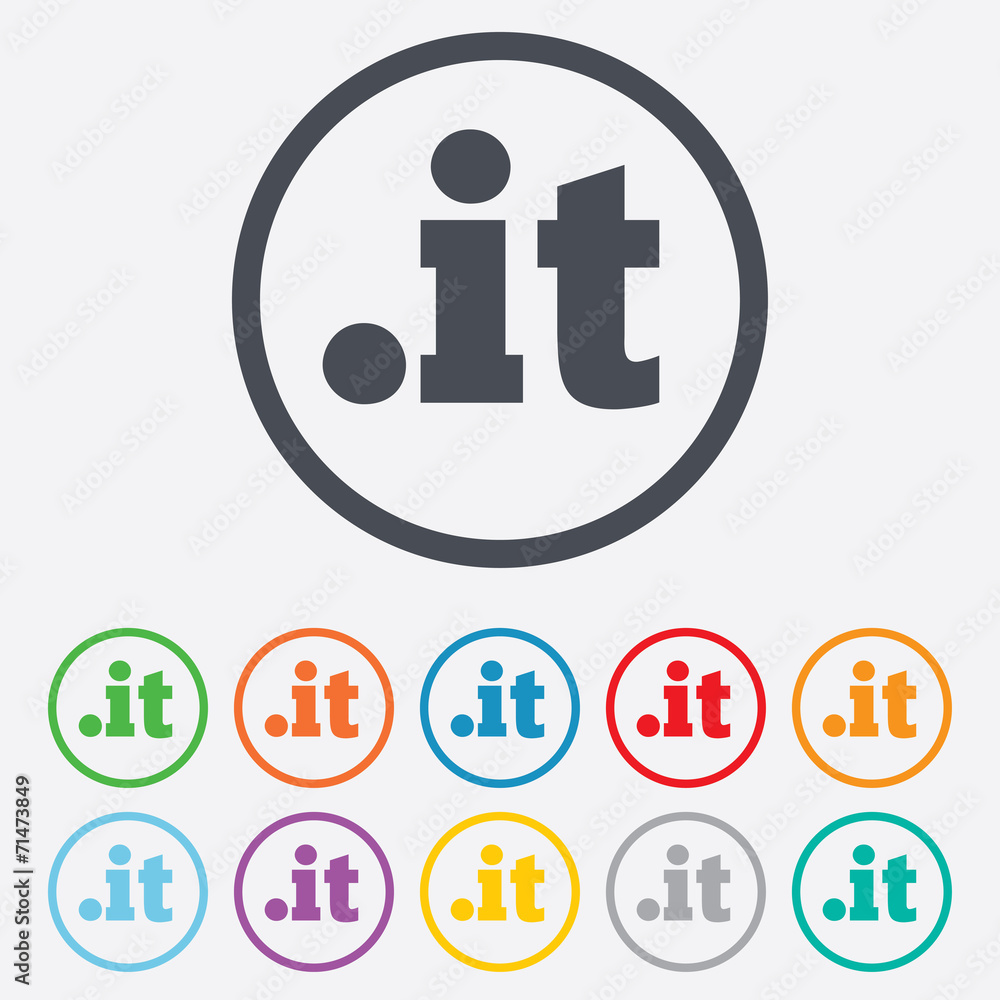 Domain IT sign icon. Top-level internet domain Domain IT sign icon. Top-level internet domain