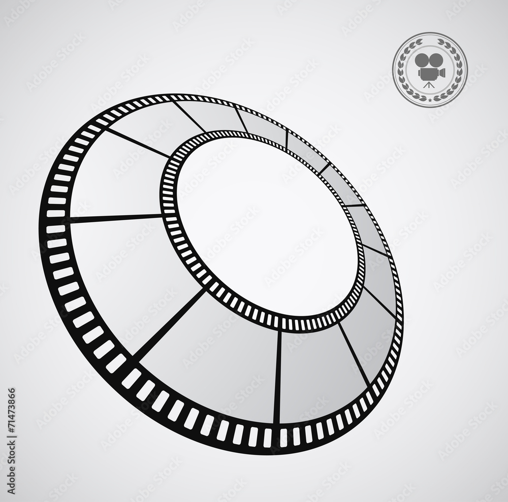 Fototapeta premium film strip round - abstract background