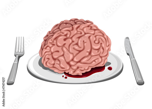Halloween themed - Brain on plate