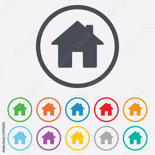Home sign icon. Main page button. Navigation