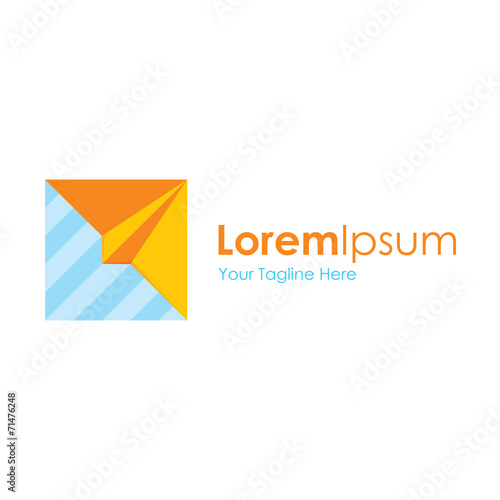 Paper airplane fly high icon simple elements logo