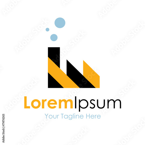 Black and yellow energy power plant graphic logo icon