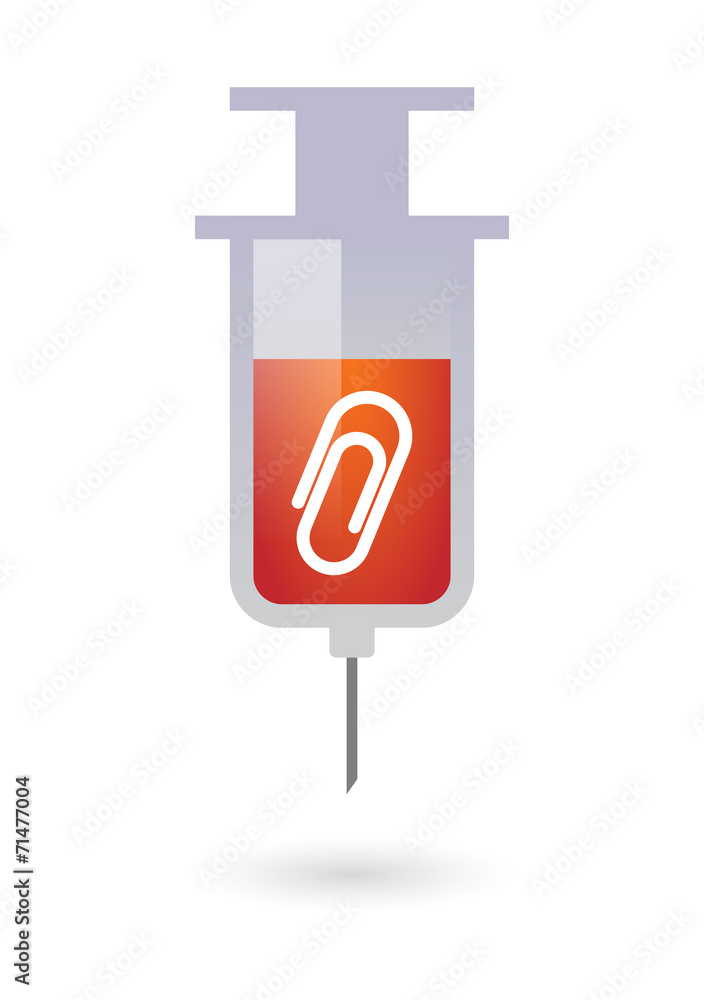 Syringe with a paper clip Syringe with a paper clip