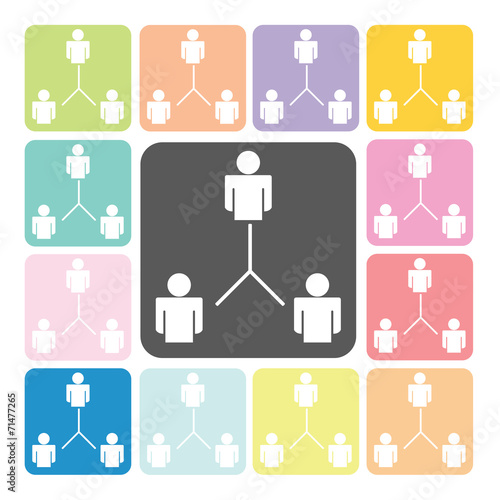 People Icon color set vector illustration