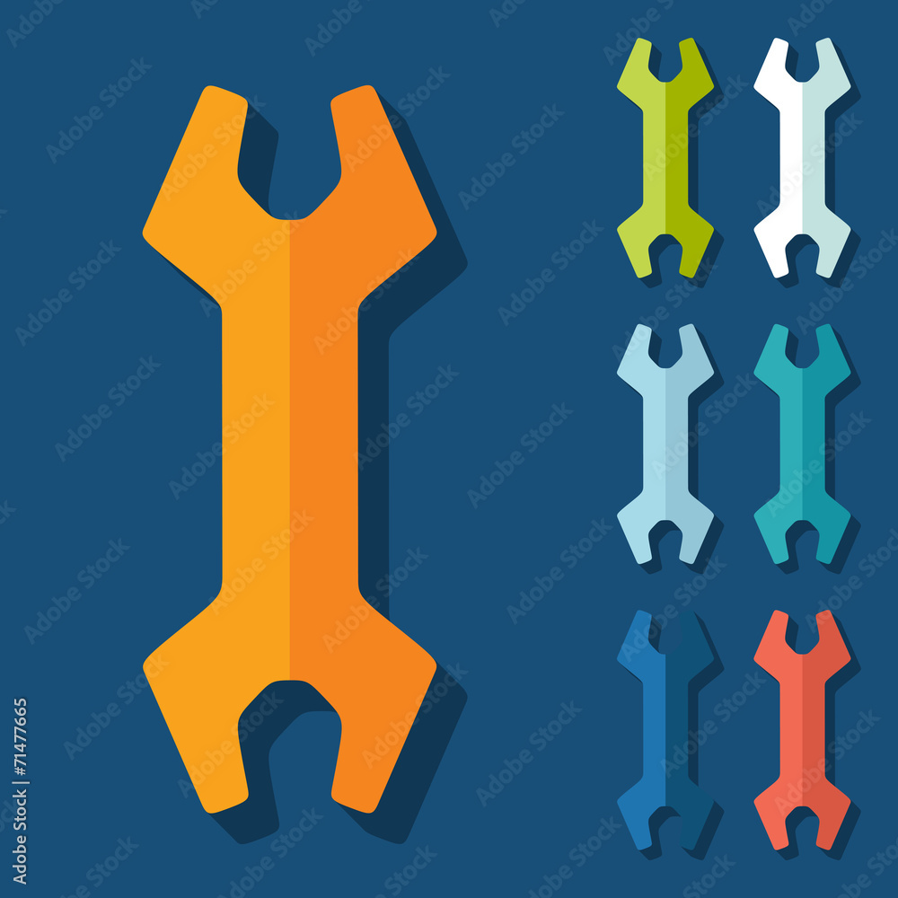 Fototapeta premium Flat design: wrench