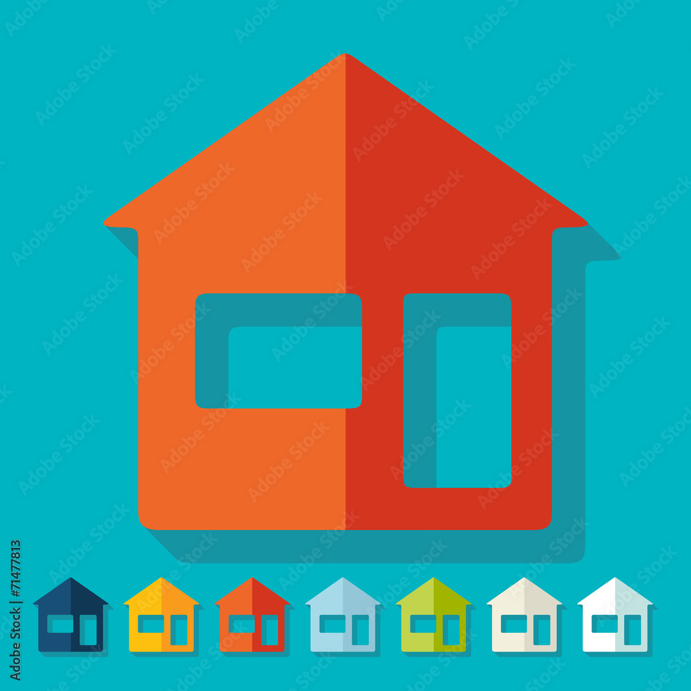 Flat design: house Flat design: house