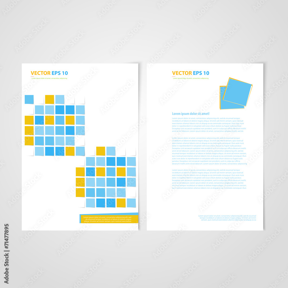 Flyer template back and front design.