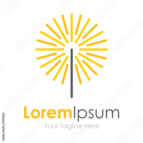 Spark dandelion flower icon simple elements logo