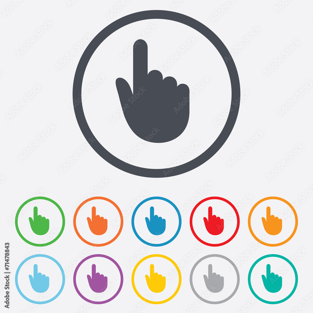Hand cursor sign icon. Hand pointer symbol. Hand cursor sign icon. Hand pointer symbol.