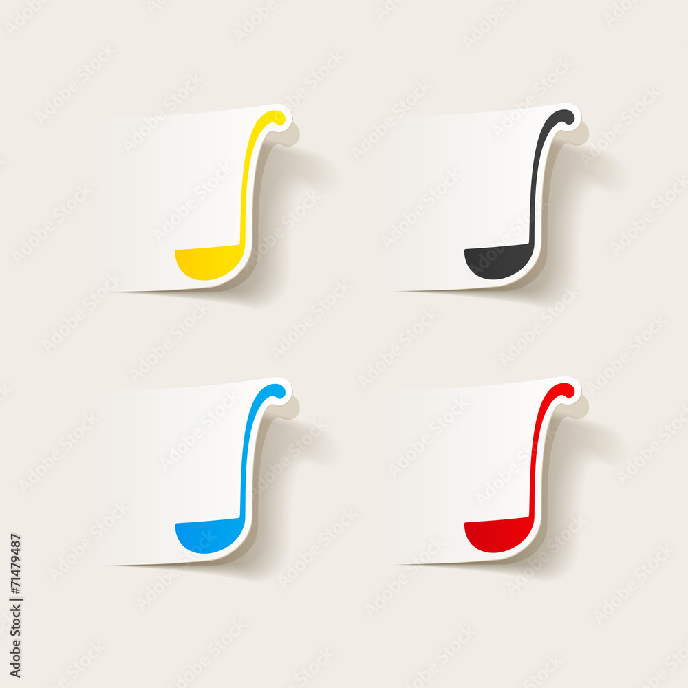 realistic design element: ladle realistic design element: ladle
