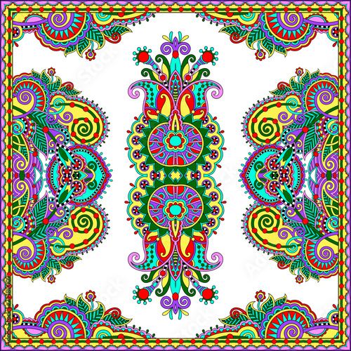 Traditional ornamental floral paisley bandanna