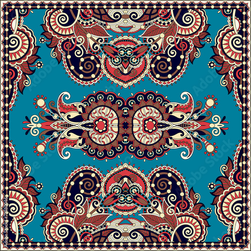 Traditional ornamental floral paisley bandanna