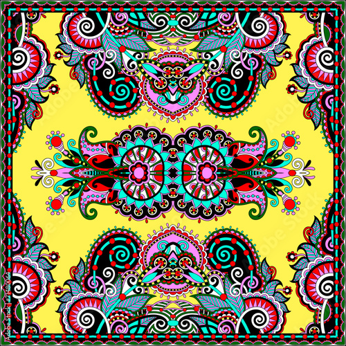 Traditional ornamental floral paisley bandanna