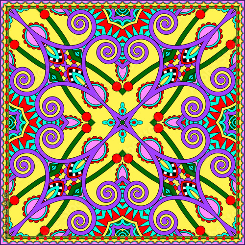 Traditional ornamental floral paisley bandanna