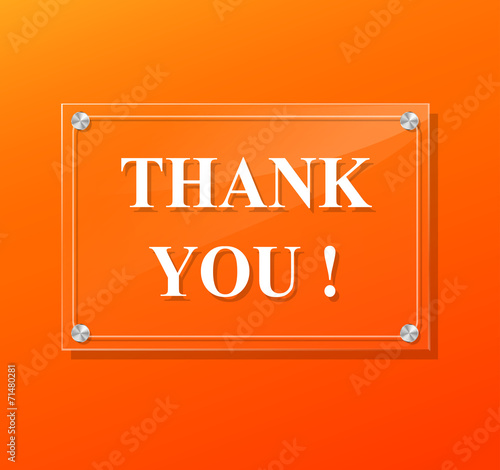 thank you orange illustration