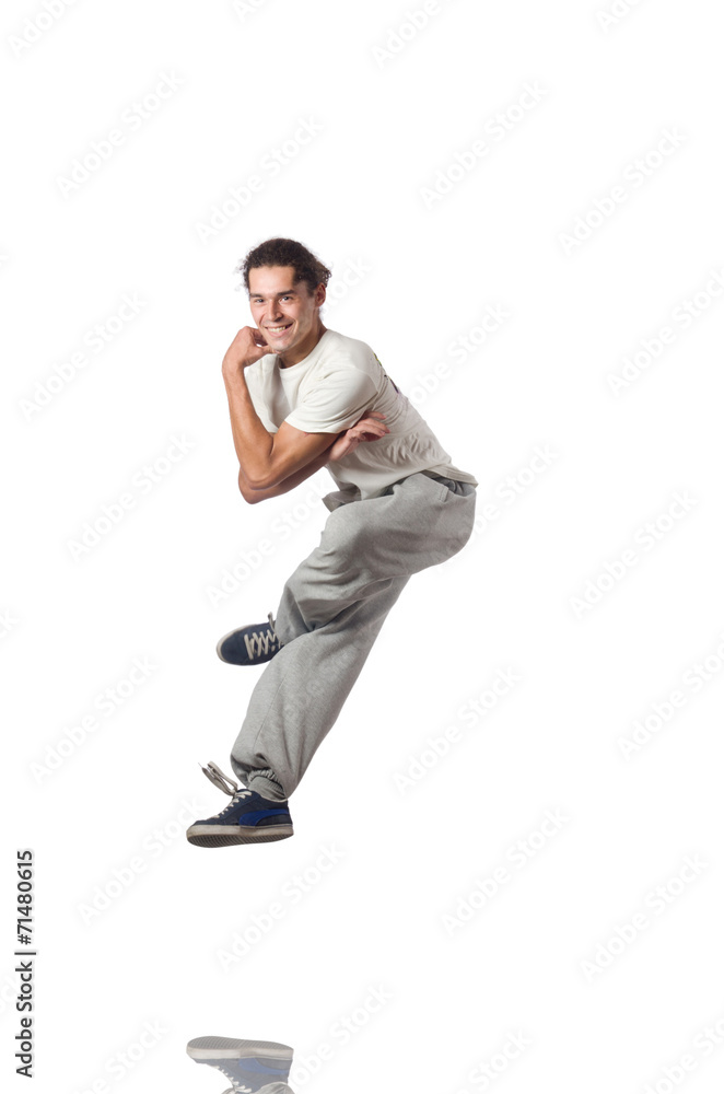 Man dancing isolated on the white Man dancing isolated on the white