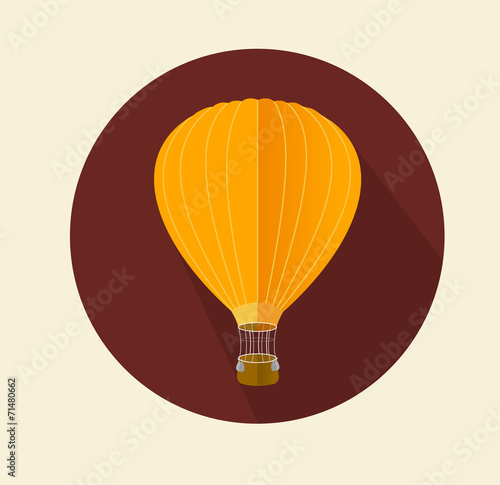 Vector air ballon icon flat