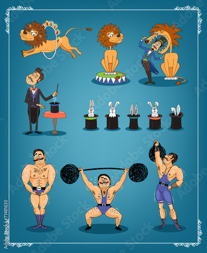 Magician  animal trainer and strongman