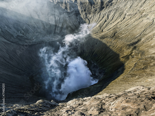 Crater of an active volcano Bromo. Indonesia's Java island