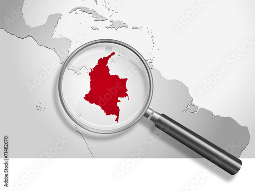Landkarte *** Südamerika Kolumbien