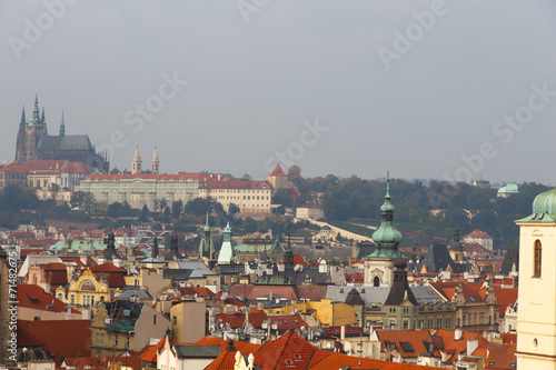 View from the height Powder Tower Prague.