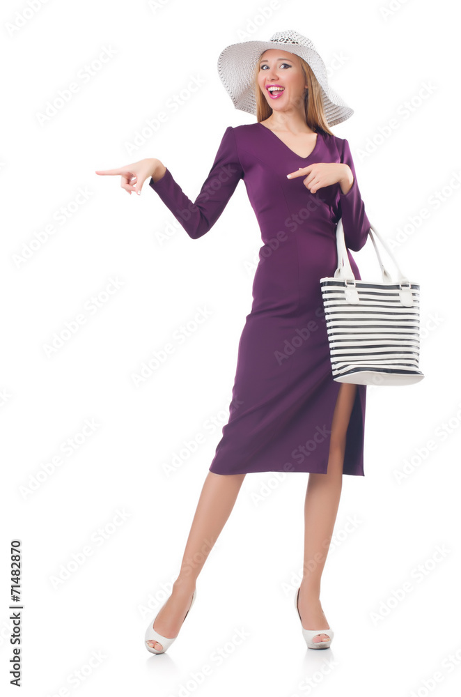 Woman with bag in fashion concept Woman with bag in fashion concept