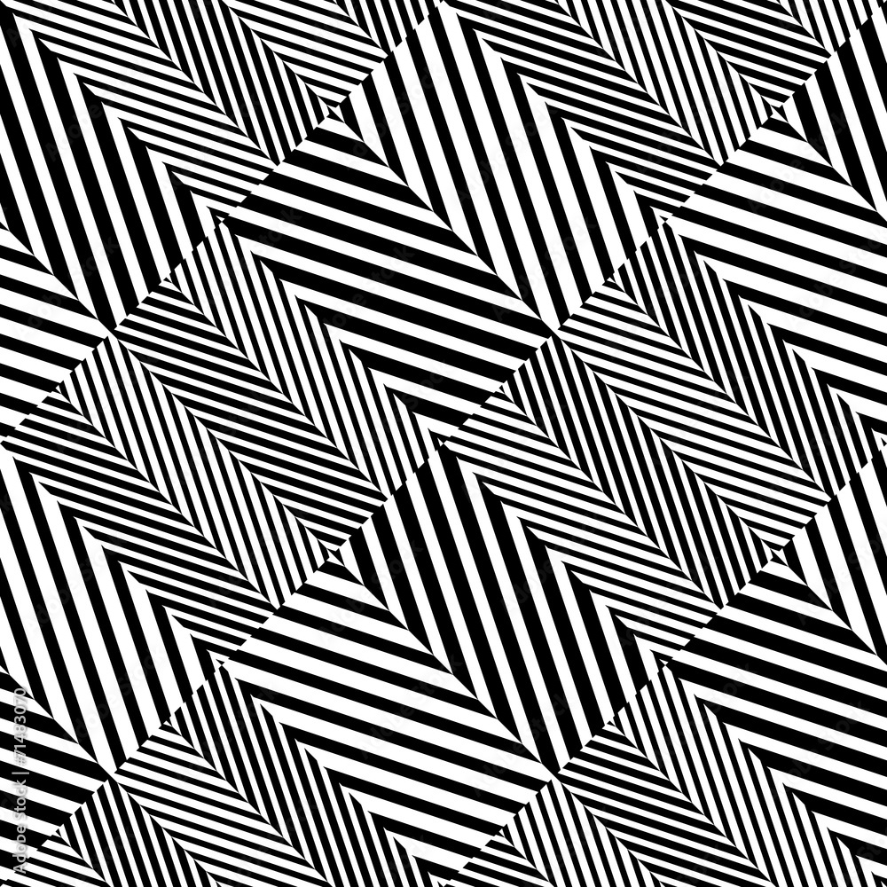 Abstract Black and White Herringbone Fabric Style Vector Seamles