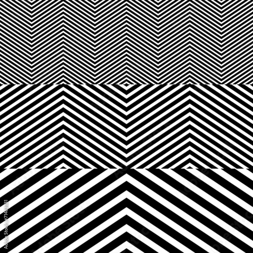 Abstract Black and White Herringbone Fabric Style Vector Seamles
