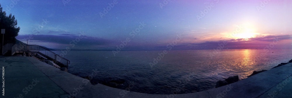 Landscape view of Trieste bay - Italy Landscape view of Trieste bay - Italy