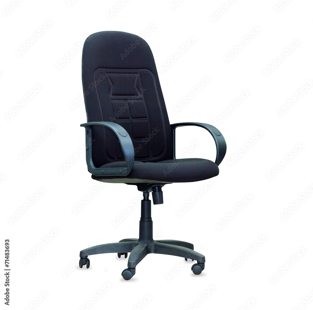 The black office chair. Isolated The black office chair. Isolated