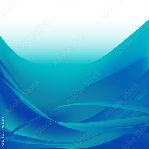 Colorful waves isolated abstract background blue and white