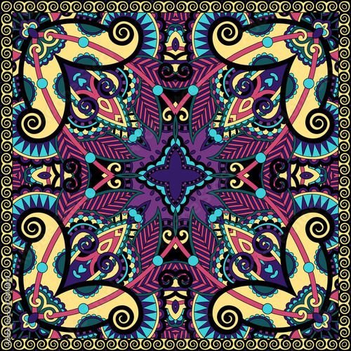 Traditional ornamental floral paisley bandanna