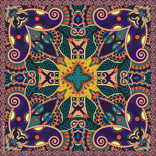 Traditional ornamental floral paisley bandanna