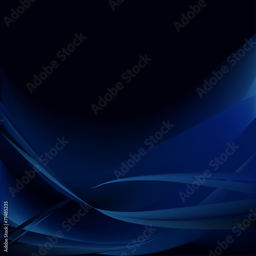 Colorful waves isolated abstract background blue dark