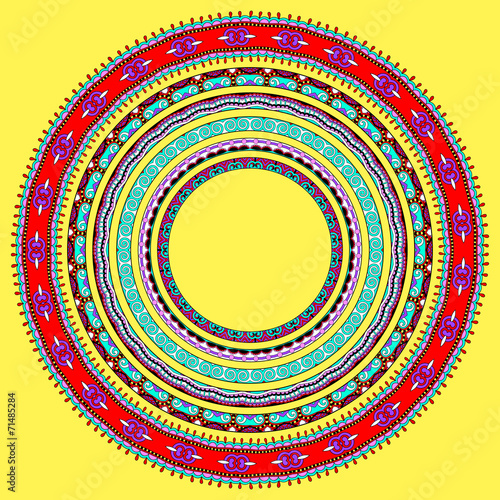 set of round geometrical frames  circle border ornament  vector
