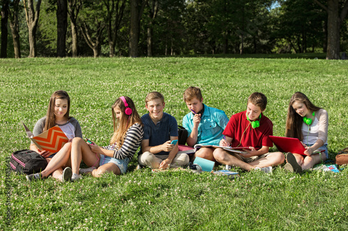 Teens Studying Together © Scott Griessel