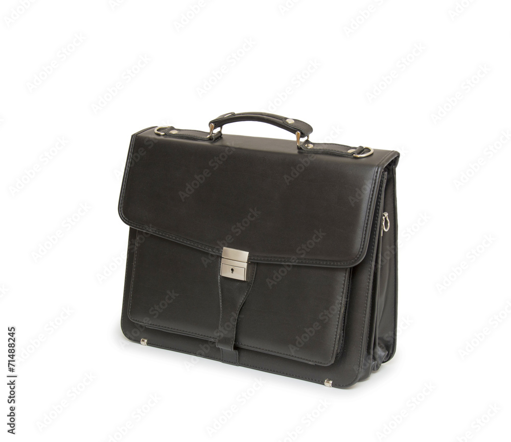 Business leather briefcase isolated Business leather briefcase isolated