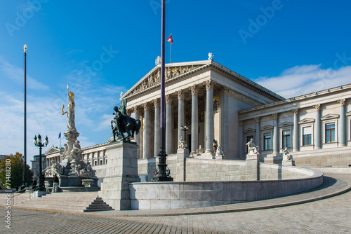 Photography Vienna - OCTOBER 13: Austrian Parliament on October 13 in Vienna