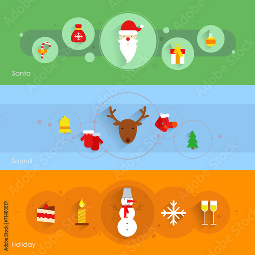 Christmas banner set