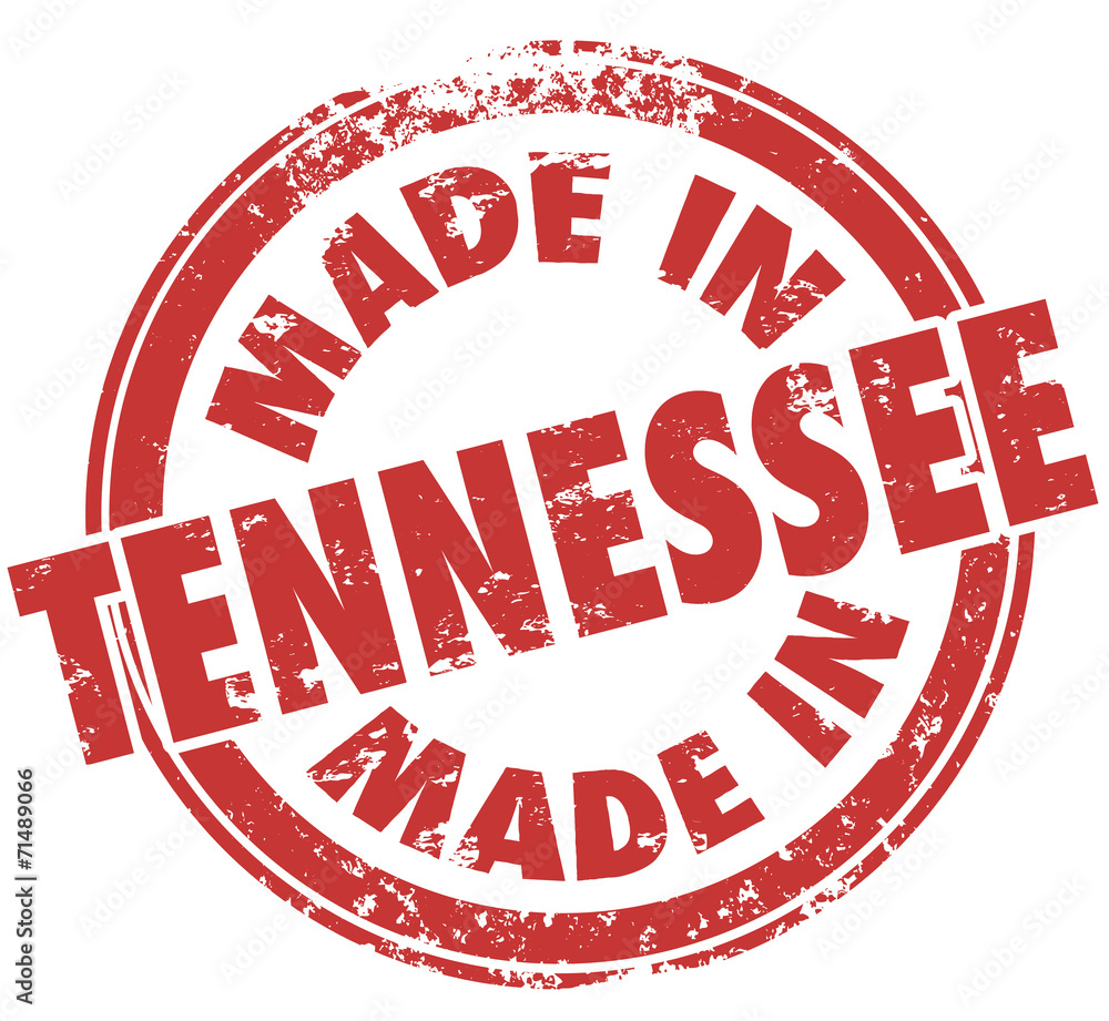 Made in Tennessee TN Words Red Round Stamp State Pride Made in Tennessee TN Words Red Round Stamp State Pride