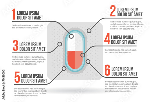 Pill infographic vector illustration