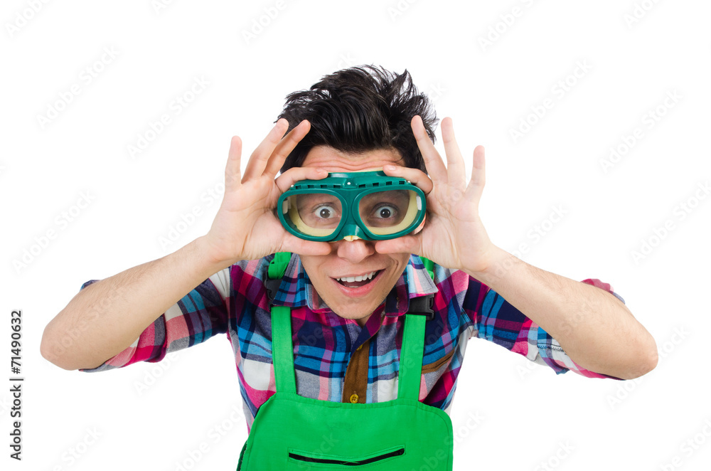Industrial worker isolated on the white background Industrial worker isolated on the white background