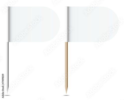 Two Rounded Flags Metal Wood