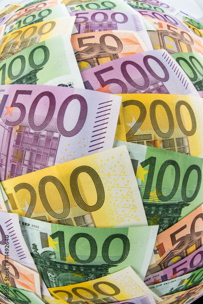 Viele verschiedene Euro-Geldscheine Viele verschiedene Euro-Geldscheine