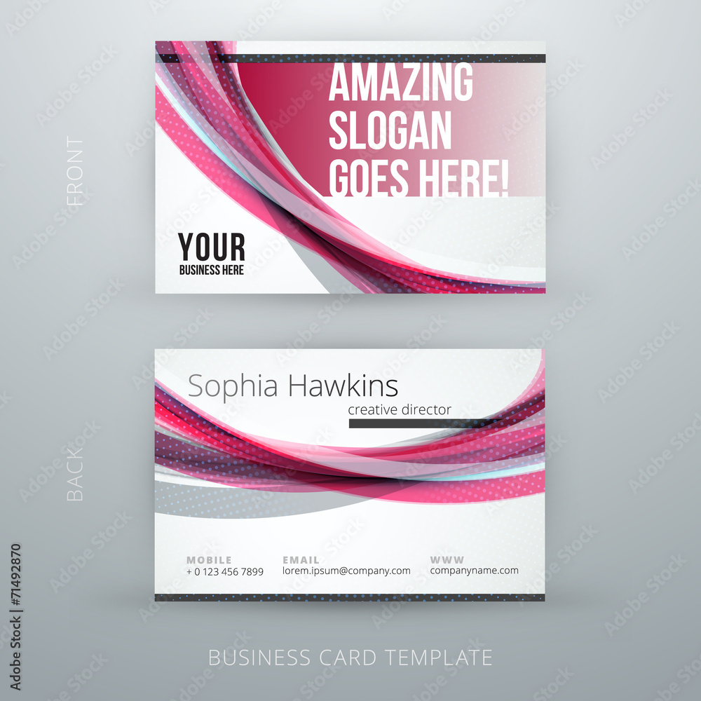Naklejka premium Vector abstract creative business card template