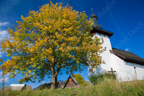 Templar church at village Martincek, Slovakia photo