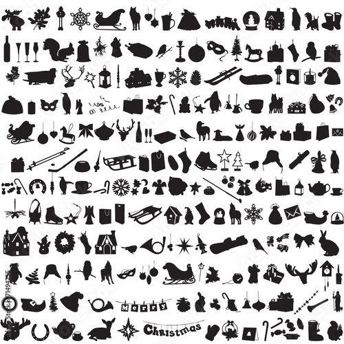 Over 200 silhouettes symbolizing winter vacation