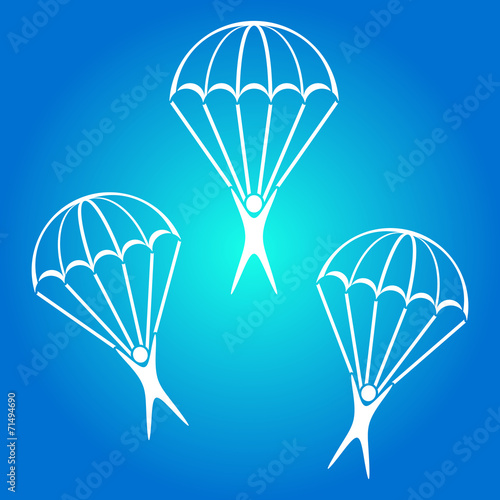 Parachute jumper icon