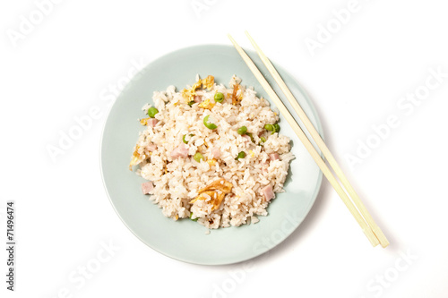 Chinese rice with vegetables and eggs