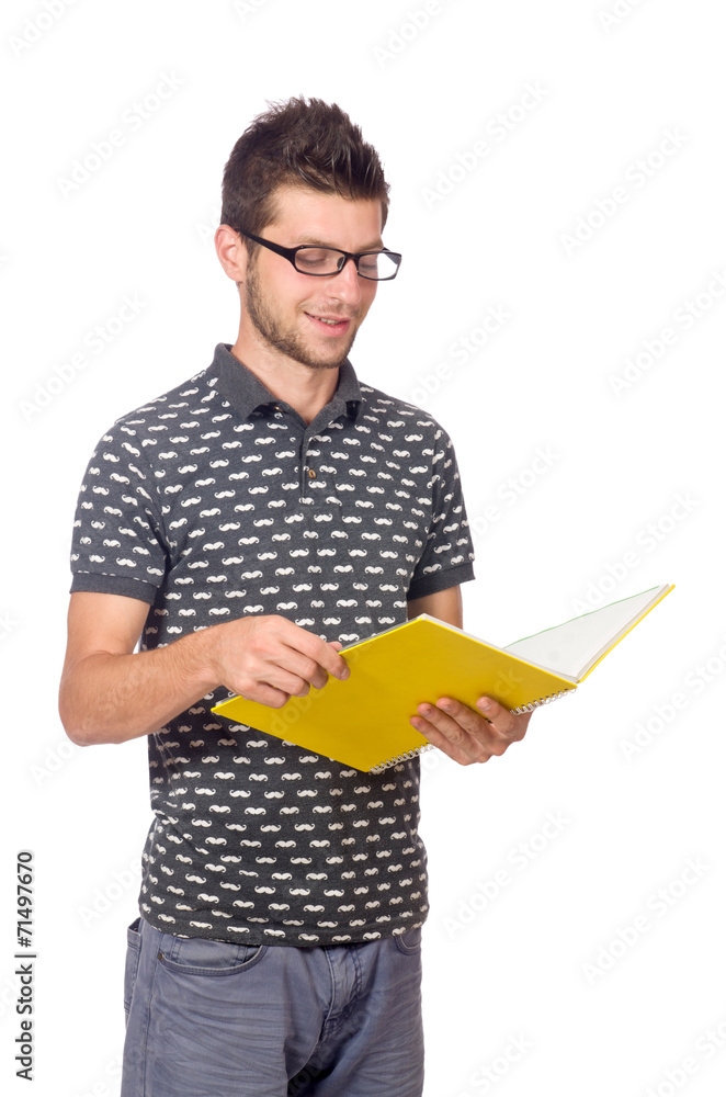 Young student isolated on the white background Young student isolated on the white background
